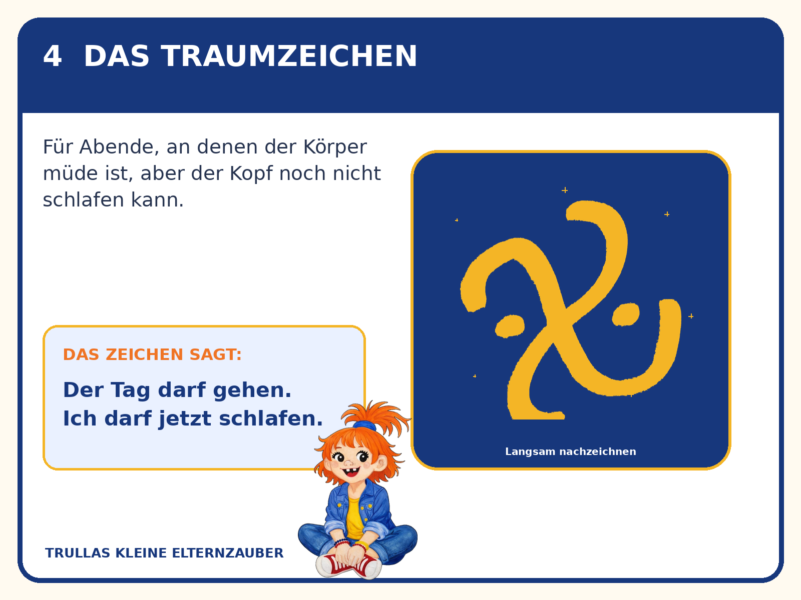 Das Traumzeichen – ein Einschlafritual für Kinder bei Grübeleien und Unruhe vor dem Schlafen