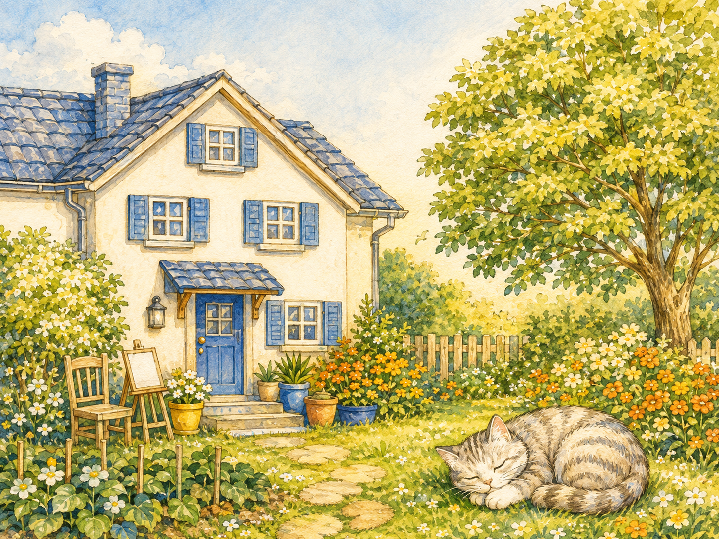 Zuhause bei Familie Stern – Haus und Garten mit Kater Carlo