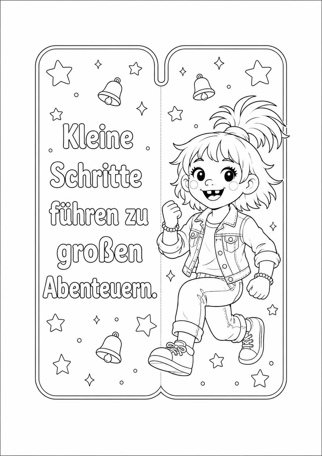 Ausmal-Lesezeichen Motiv 1