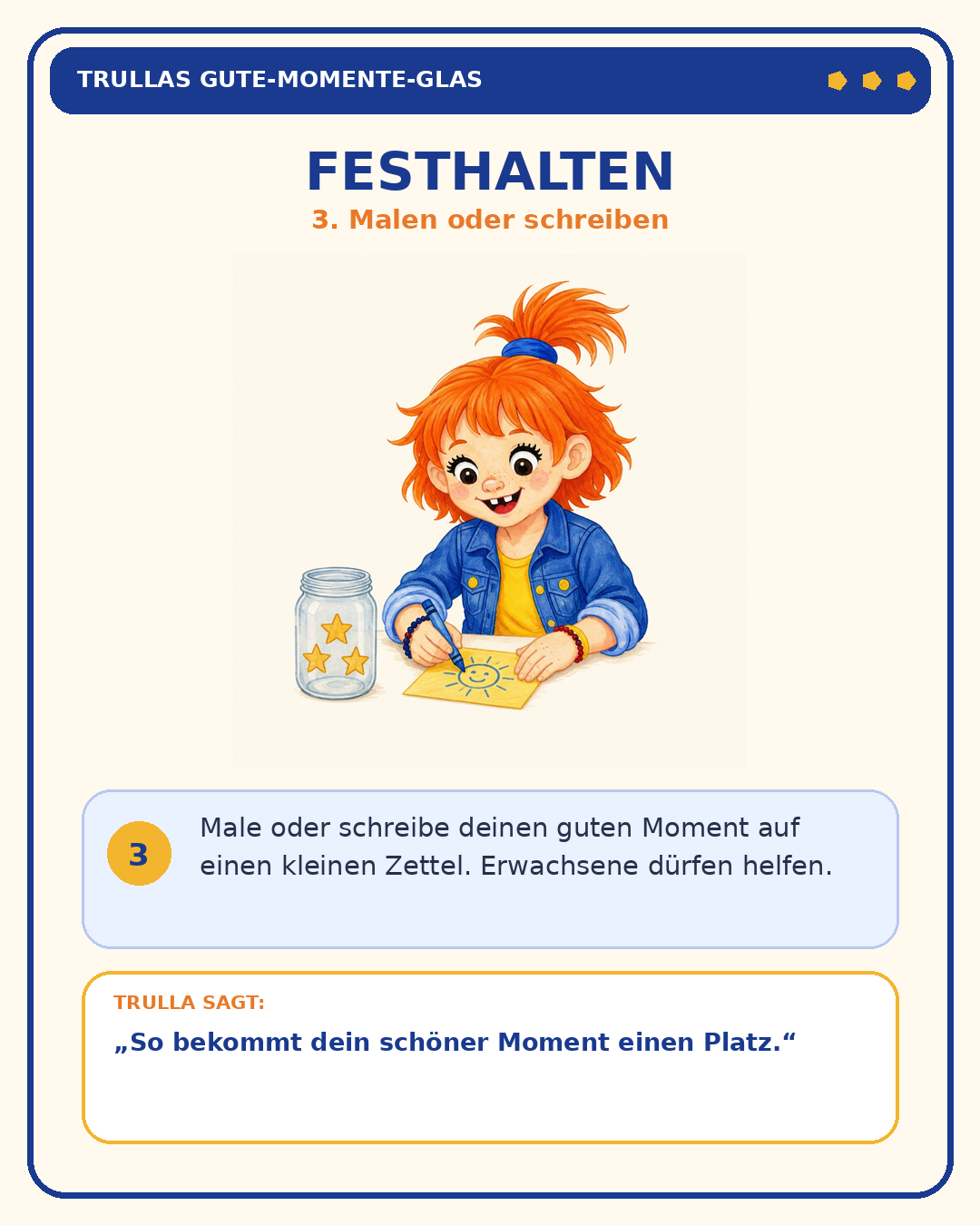 Schritt 3: Festhalten