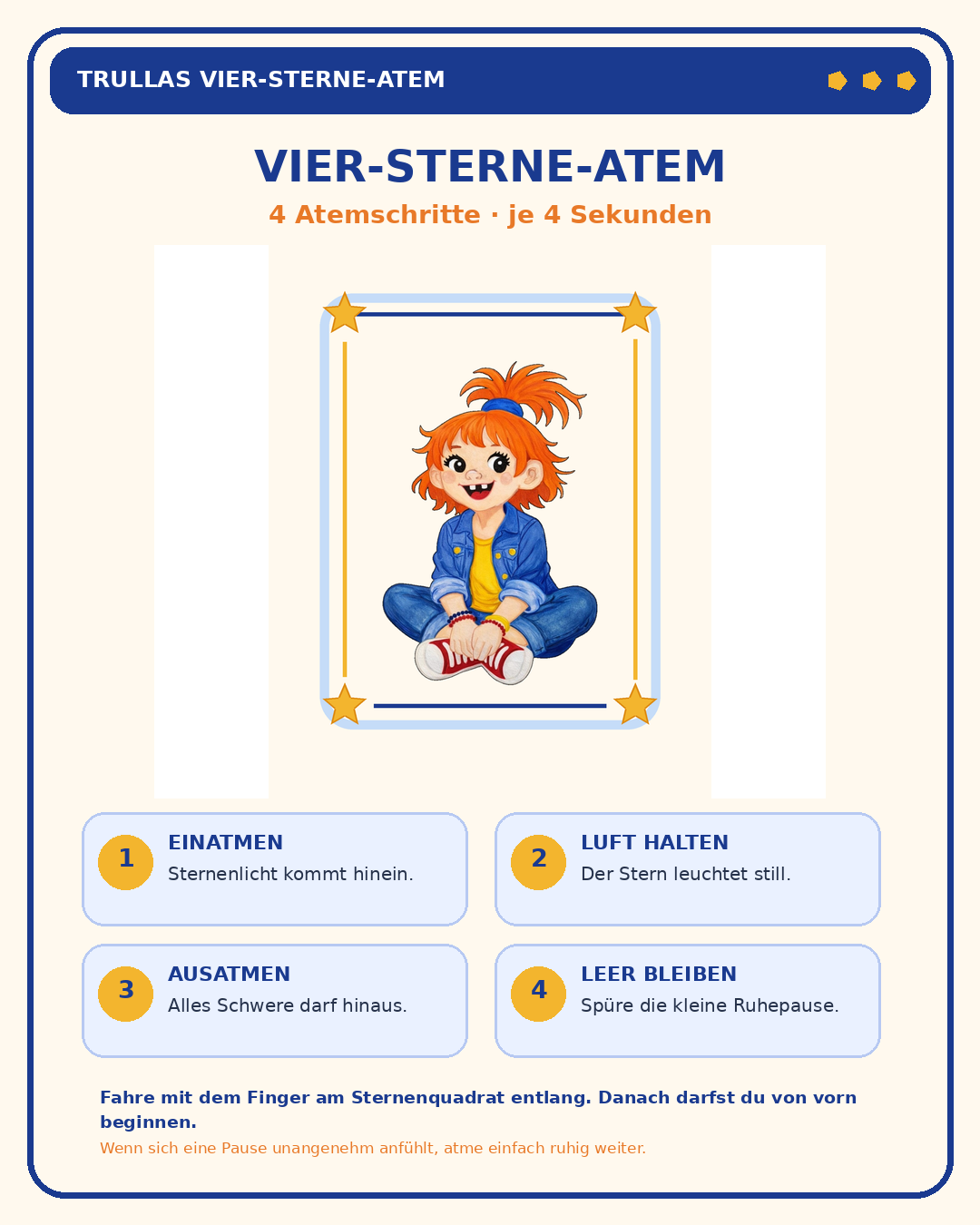 Trullas Vier-Sterne-Atem – vier Atemschritte